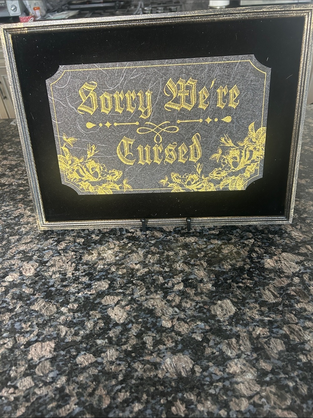 ASHLAND HALLOWEEN WALL DECOR SORRY WE'RE CURSED 16x11.5 " NWT